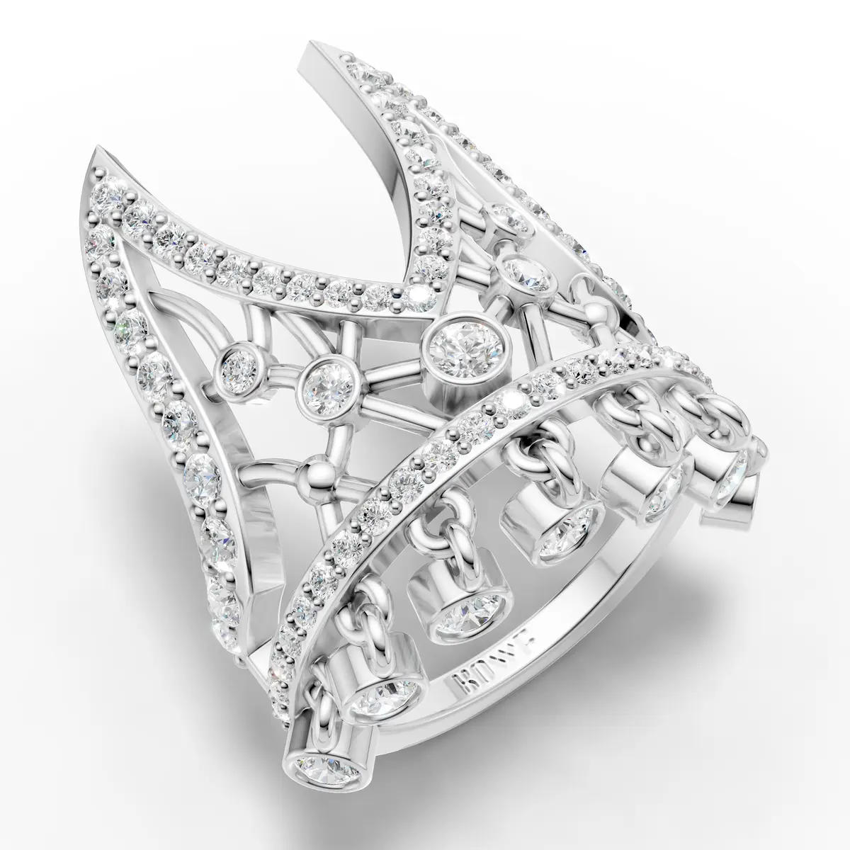 Celestial Diamond Nail Ring